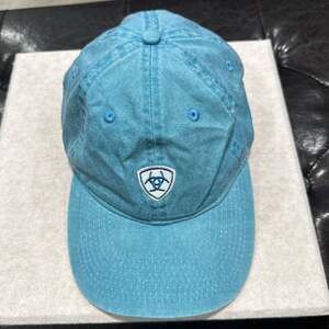 Ariat Women's Turquoise Baseball Cap with White Shield Logo